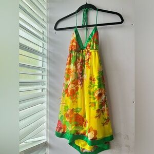 Floral Halter short Dress – Size small